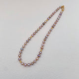 Purple Leaf Pearls Necklace