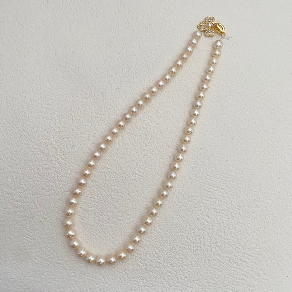 7-7.5 mm Baroque Pearls Necklace Warm White