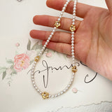 Golden Bloom Pearls Necklace