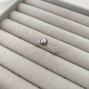 Grey Seawater Pearl Ring