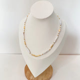 Gold Linear Pearls Necklace