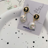 Black Rose Baroque Pearls Earring