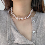 Duo Pink Pearls Necklace