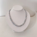 Silver Knight Pearls Necklace