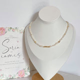 Irregular Golden Pearls Necklace