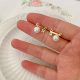 Diamond and Pearls Earring