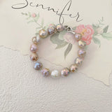 Fantasy Lilies Baroque Pearls Bracelet