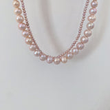 Duo Pink Pearls Necklace