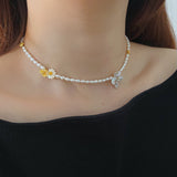 Blossom Flower Pearls Necklace