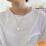 Pearls Double Layered Chain Necklace