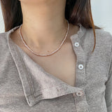 Duo Pink Pearls Necklace