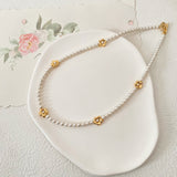 Golden Bloom Pearls Necklace