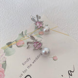 Pink Bunny Baroque Pearls Earring