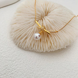 Tiff knot Pearl S925 Necklace