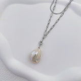 Pearls Double Layered Chain Necklace