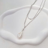 Pearls Double Layered Chain Necklace