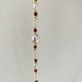 Garnet Pearls Necklace