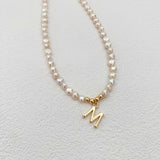 M Letter Pearls Necklace