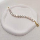 Gold Baroque Pearls Bracelet