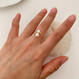 Double Pearls Ring