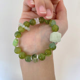 Autumn Crisp Serpentine Jade Bracelet