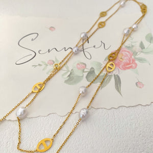 Long Starry Baroque Pearls Necklace