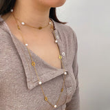 Long Starry Baroque Pearls Necklace