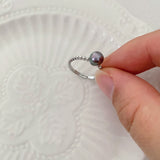 Grey Seawater Pearl Ring