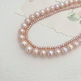 Duo Pink Pearls Necklace