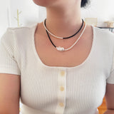 Noah Black Spinel Pearls Necklace