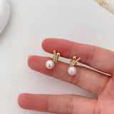 Bow Pearls Earrings