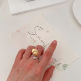 S925 Rose Baroque Pearls Ring