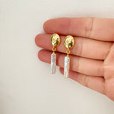 Diamond Rock Pearls Earring