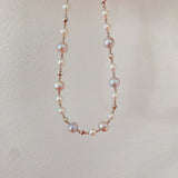 Gray Starry Pearls Necklace