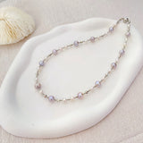 Gray Starry Pearls Necklace