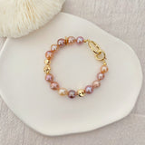 Rainbow Baroque Pearls Bracelet #1