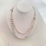 Signature Long Chain Pearls Necklaces