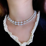 Signature Long Chain Pearls Necklaces