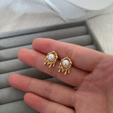 Melting Snow Pearl Earrings