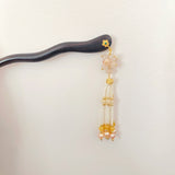 Pink Aventurine Pearls Hairpin