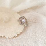 Bow Gray Pearls Ring