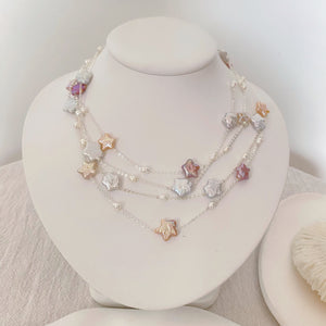 Color Starry Star Pearl Necklace