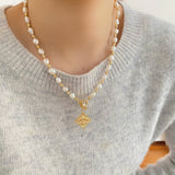 Chrome Hearts Style Pearls Necklace