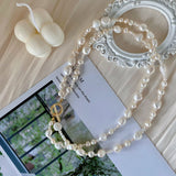 Twist Baroque Pearls Necklaces - 2 Layers