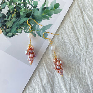 Grape Pearls Earrings