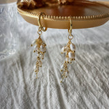 White Grape Pearl Earrings