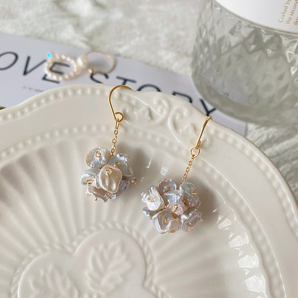 Hydrangea Pearls Earrings