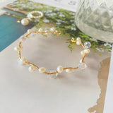 Crystal Twist Pearls Bracelets