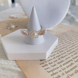 Silver Snitch Pearls Rings