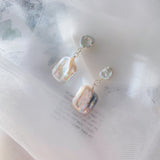 Baroque Square Pearls Earrings